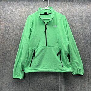 The North Face Sweater Men Medium Green Half Zip Pullover Fleece Jacket Denali
